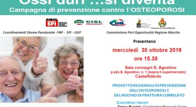 Ossi duri si diventa, campagna di prevenzione osteoporosi