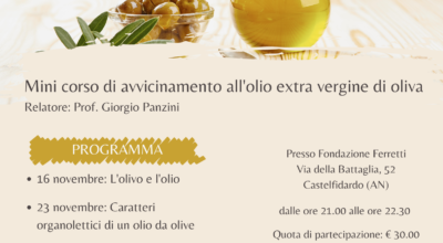 Un corso per conoscere l’olio extravergine d’oliva