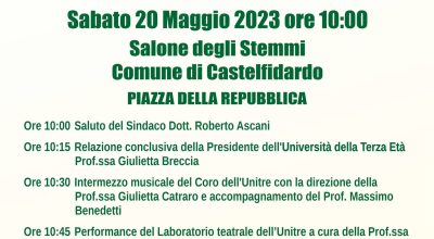 Cerimonia di chiusura anno accademico Unitre